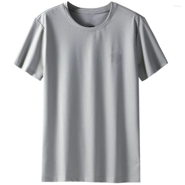 T-shirts pour hommes Été Plus Taille 8XL10XL Hommes Trou T-shirt en soie de glace T-shirt à manches courtes Sports T-shirts respirants Big Sales Soft Fat Loose Tops 52