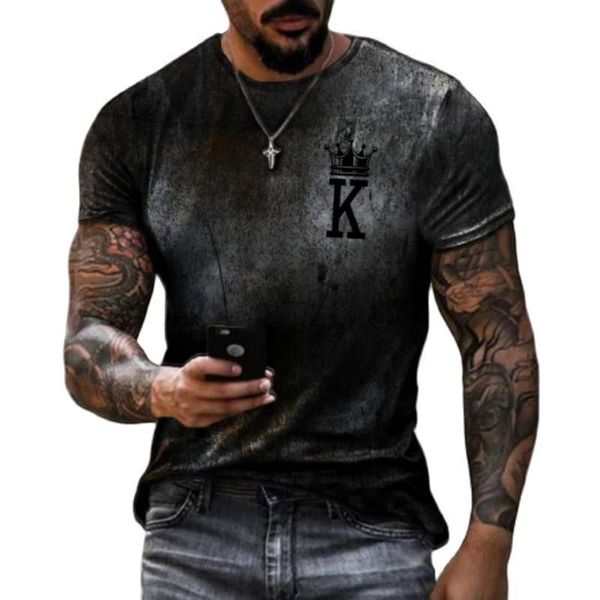 T-shirts pour hommes Summer Poker K 3D Print T-shirt pour hommes Vêtements de mode de rue européenne et américaine T-shirt ample à séchage rapide de grande taille XXS-6XL 230710