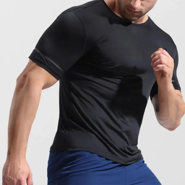 Camisetas para hombre, ropa de verano de secado rápido, camisa, ropa deportiva ajustada, entrenamiento de baloncesto, Fitness, estiramiento, correr de noche