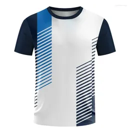 Heren T-shirts Zomer Sneldrogend Trainingskleding met korte mouwen Heren Tafeltennis Ademend Sport Fitness Plus Size Heren T-shirt