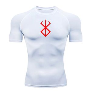 T-shirts pour hommes Summer Running T-shirt Hommes Chemise de compression à manches courtes Gym Sports Top Blanc Noir Séchage rapide Respirant MMA Fitness Vêtements 231201