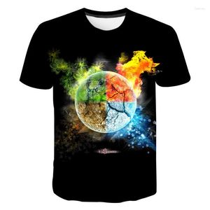 T-shirts pour hommes Été à manches courtes Art Illustration 3D Chemise imprimée Garçon Fille Enfants Mode Streetwear Hommes Femmes Enfants Cool Tops Tee