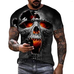 T-shirts pour hommes Summer Skull 3D Print Personality T-shirts pour hommes / femmes Sportswear Harajuku Casual Tops Male Oversized Top Tees Hommes Vêtements