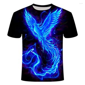 T-shirts voor heren Zomer Smokey Bird-patroon T-shirts Mode Koele stijl Graphic Tee Interessante 3D-print Korte mouw Streetwear-kleding