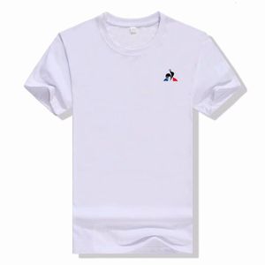 T-shirts voor heren Zomer Effen Kleur Eenvoudig Neutraal T-shirt Mode Heren T-shirt Casual O-hals LE COQ Bedrukt T-shirt met korte mouwen Sporttop 230520