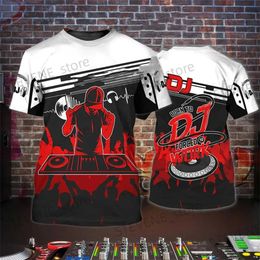 T-shirts hommes Summer Strt DJ Rock Music T-shirt pour hommes Loisirs O-Cou Court Slve Ts Mode Hip Hop Harajuku Haut surdimensionné T240325