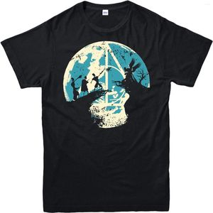 Camisetas para hombre, camiseta de estilo veraniego, camisetas de reliquias de la muerte de cuento de tres hermanos, camiseta de manga corta de algodón para hombre, Harajuku
