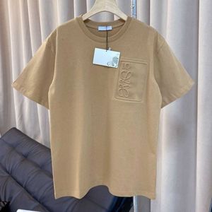 T-shirts pour hommes Sweat-shirt d'été Loe Designer Col rond Pull 3D Impression Tee Hommes Femmes Manches courtes Vêtements de luxe Taille Euro 0SMV