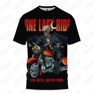 Camisetas para hombre, camiseta de verano, moda Retro, motocicleta, estampado 3D, Top, estilo urbano atractivo
