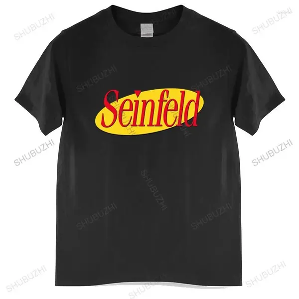 T-shirts pour hommes T-shirt d'été hommes marque Teeshirt Seinfeld Logo col rond personnalité courte hommes taille européenne TOPS