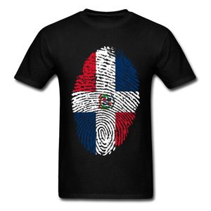 Heren T-shirts Zomer T-shirt Mannen Dominicaanse Republiek Vlag Vingerafdruk T-shirt Unieke Herenkleding Vintage Tops Onafhankelijke Dag Tees