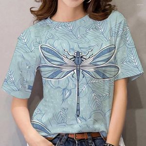 Heren t shirts zomer t-shirt dames 3d libel printen mode tee 2023 harajuku dierenhemd korte mouw oversized kleding camiseta