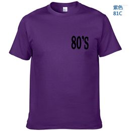 Herren-T-Shirts, Sommer-T-Shirts für Männer, 80er-Jahre-Pocke-Shirt, Baumwolle, hohe Qualität, lässig, lockere Passform, Top, Sommer