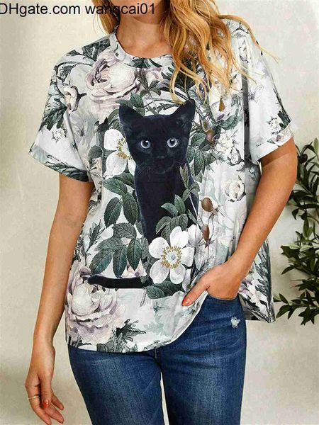 T-shirts hommes T-shirts d'été pour femmes 3D chat mignon mode impression t-shirt vêtements pour femmes courtes seves harajuku animaux filles kawaii top tee 4103