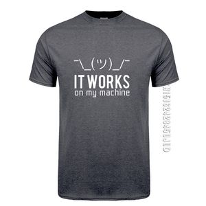 T-shirts pour hommes t-shirts d'été drôle Geek ça marche sur ma machine t-shirt coton O cou programmeur informatique top t-shirts 230411