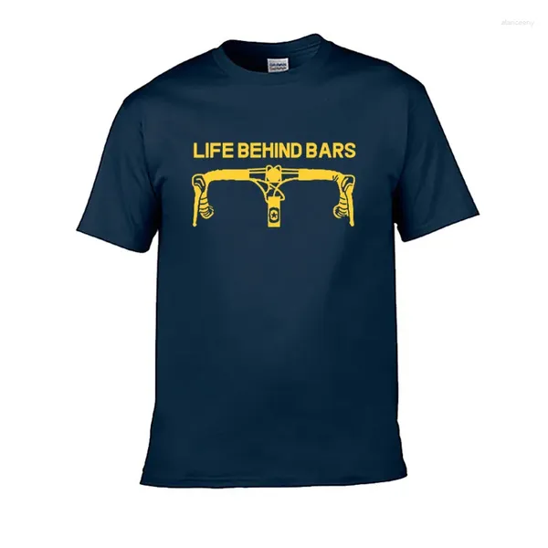 T-shirts pour hommes T-shirt d'été Life Behind Bars Tees Funny Bicycle Sayings Triathlon Cyclisme VTT Chemise Coton Design De Mode Hommes