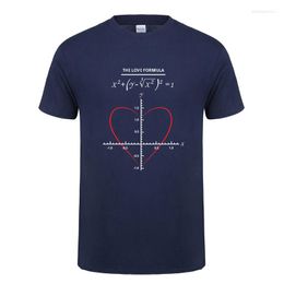 Camisetas de verano para hombre, camiseta de fórmula de amor, camiseta de manga corta de algodón para hombre, camiseta divertida de matemáticas para hombre, camisetas superiores OZ-143