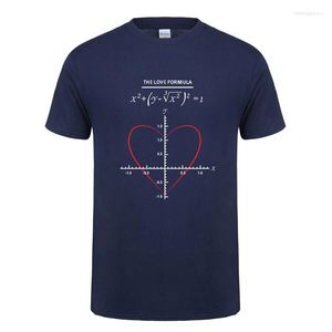 T-shirts pour hommes été la formule d'amour chemise hommes coton à manches courtes T-shirt drôle maths homme T-shirt haut t-shirts OZ-143