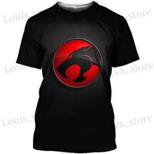 T-shirts masculins T-shirts de Thundercats Summercats Cartoon Anime 3D Imprimé Strtwear Men Femmes Fashion décontractée T-SUVERSIDE T-shirt Kids Ts Tops Vêtements T240419