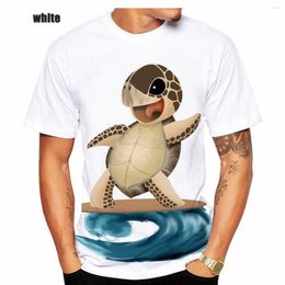 Camisetas de verano para hombre, estampado de tortuga del mundo submarino, informal, de manga corta, talla XXS-6XL, bonita camiseta de mar 3D para hombre y mujer