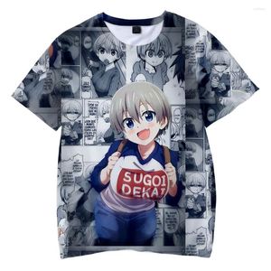 T-shirts pour hommes été Uzaki Chan veut traîner saison 2 3D imprime T-shirt femmes hommes col rond à manches courtes T-shirt décontracté Streetwear vêtements