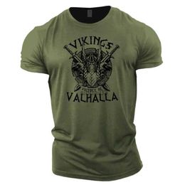 T-shirts pour hommes Summer Viking Casual Fashion 3D imprimé Tough Guy T-shirt pour hommes Sports de plein air à manches courtes surdimensionné ample large chemise à séchage rapide