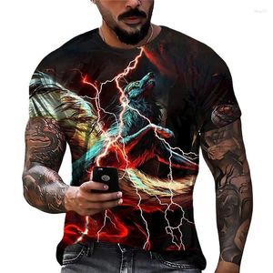 Hommes t-shirts été Vintage mode pour hommes Animal 3d Lion tigre imprimé surdimensionné 2023 Streetwear à manches courtes hauts