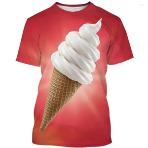 Heren T-shirts Zomer Dames Heren Ijs 3D Print Mode T-shirt Volwassen Kinderen Ademend Zacht Comfortabel Shirt Kleding Sport Outdoor