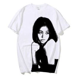 Camisetas para hombres Summer para mujer Y2K Top Camiseta KPOP Dos veces Harajuku Camiseta de algodón de algodón para mujer Camiseta extra grande 2023L2404