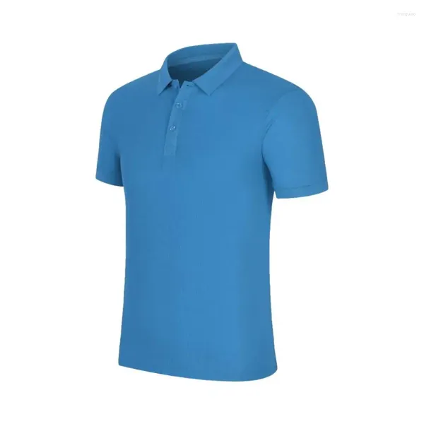 Camiseta del entrenamiento del verano de las camisetas de los hombres con la tela delgada del diseño del cuello vuelto para la camisa del negocio