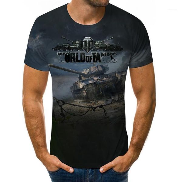 T-shirts pour hommes Summer World Of Tanks 3D Print Femmes et T-shirt Streetwear O-Neck Chemise à manches courtes unisexe surdimensionné 6XL Tops Tees