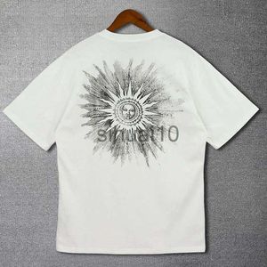 T-shirts pour hommes Sun Flower pari Imprimer Hommes T-shirt à manches courtes Social Club Tenues Top Haute Qualité Hommes D'été O-Neck Tee Pour Hommes Blanc J230731