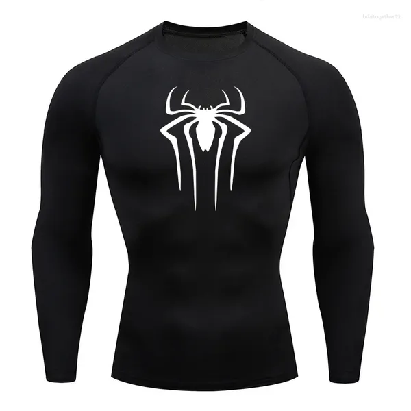 Camisetas para hombre Protección solar Deportes Segunda piel Camiseta para correr Fitness Rashgarda MMA Camisa de compresión de manga larga Ropa de entrenamiento