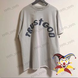 Mannen T-shirts Zondag Service T-shirt Vertrouwen God Tee Mannen Vrouwen Oversized T-shirt Tops CPFM Heilige Geest T240112