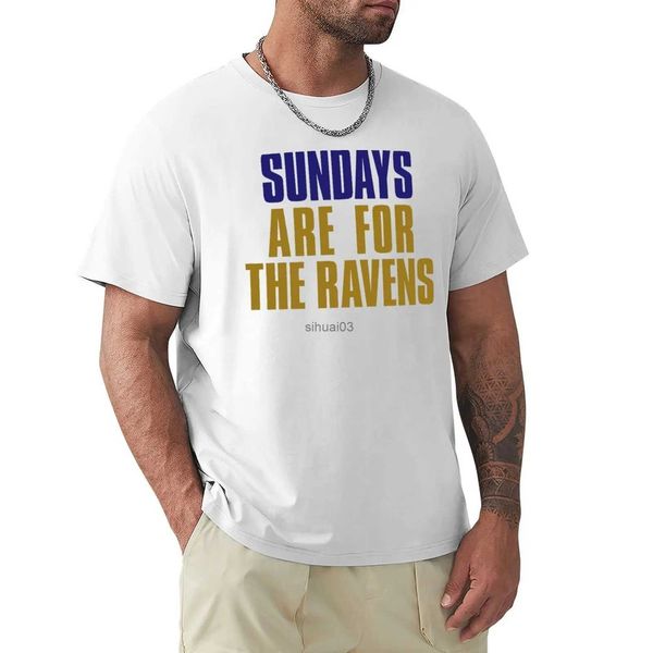 T-shirts pour hommes Les dimanches sont pour les Ravens Baltimore Football T-shirt mode coréenne pour un garçon t-shirts graphiques pour hommes grands et grands