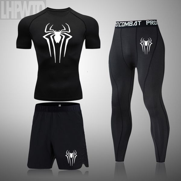 Camisetas de hombre Camisa de compresión de superhéroe Hombre Rashguard Fitness Camisa de manga corta para correr Hombre Gimnasio Camiseta Ropa deportiva Medias Camiseta Hombre 230713