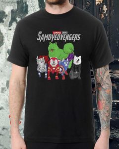 T-shirts pour hommes Super-héros Samoyède - T-shirt cadeau drôle pour les amoureux des chiens.Nouveau 100% coton à manches courtes col rond T-shirt vêtements de sport hommes haut L240304