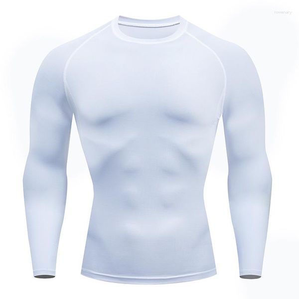 Camisetas para hombre, camiseta para correr, mallas para Fitness, capa Base superior, manga larga, compresión, camisetas tácticas de MMA, ropa Rashgard para hombre