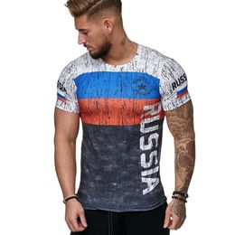 Heren T-shirts Zweden Spanje Portugal Rusland T-shirt 2021 Mode Vlag Print Korte Mouw Mannen Zomer Casual Dagelijks Sportkleding t2238