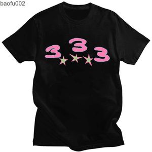 T-shirts voor heren Zweedse rapper bladee 333 t Shirts Summer Men T-shirt Casual Muziek met korte mouwen Muziekalbum Graphic Print T-shirt Hip Hop Streetwear W0322