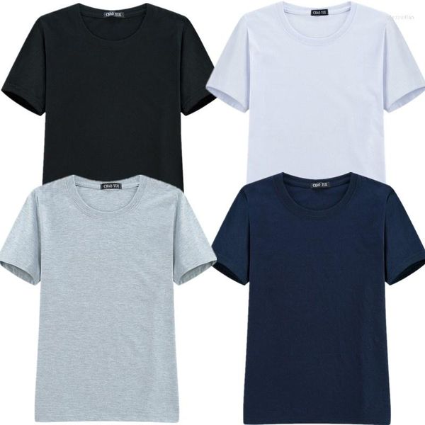 T-shirts pour hommes SWENEARO 2023 4PC / lot Chemise de couleur unie Hommes T-shirts en coton noir et blanc Été Skateboard Tee Boy Skate Tshirt Tops