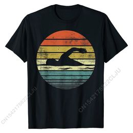 T-shirts pour hommes Cadeaux de nageur Funny Retro Vintage Sunset Swim Swimmin T-Shirt Design T-shirts pour hommes Tops en coton Tees Design 230512