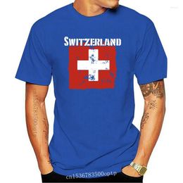Heren T-shirts Zwitserland T-shirt vlag T-stuk Travel Souvenir Blouse Tee Tops