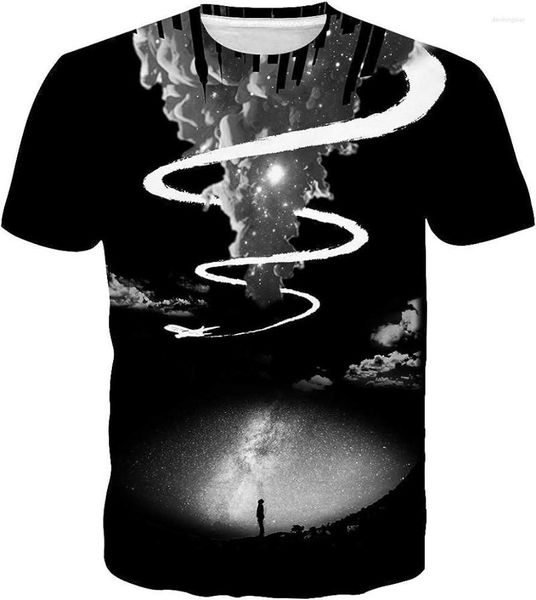 T-shirts pour hommes SYAIMN T-shirts à manches courtes imprimés à motif 3D unisexe T-shirts graphiques décontractés