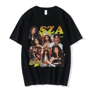 T-shirts hommes SZA imprimé T-shirt d'été pour hommes 100% pur coton T-shirt à manches courtes vêtements de rue T-shirt décontracté unisexe mince respirant T-shirt Y2K vêtements 230724