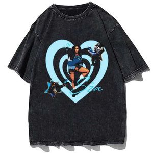 T-shirts hommes SZA SOS 2023 Tour Graphic Vêtements Hommes Mode Harajuku Loisirs Super Large Hip Hop Esthétique T-shirt Street Vêtements J240322