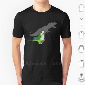 Camisetas de hombre T - Rex Green Monk Parakeet Shirt Algodón Hombres Mujeres Teenage Parrot Tyrannosaurus Dinosaurus