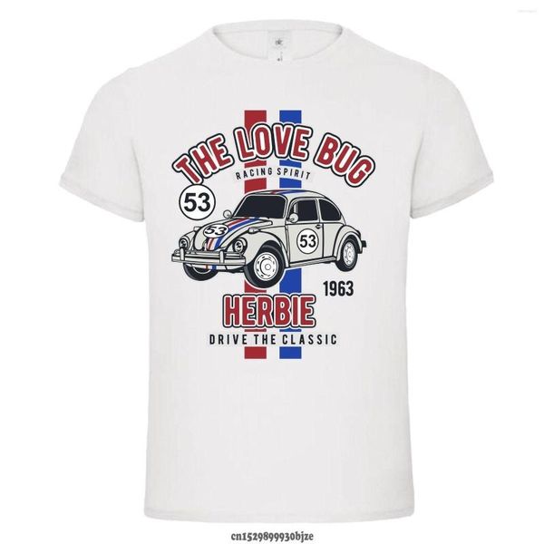 Camisetas para hombre, camiseta divertida de dibujos animados THE LOVE BUG Herbie 53, moda clásica Mashup para hombre 2023 para hombre