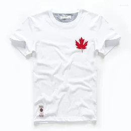 T-shirts hommes T-shirt coton blanc bleu chemise automne été hommes Canada casual o-cou concepteur basique t-shirt mâle haute qualité classique hauts