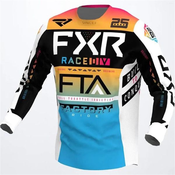 Camisetas para hombre, camiseta con cuello redondo, manga larga, ciclismo, carreras, camisa 3DT, impresión Digital, calle, Harajuku, informal para hombres